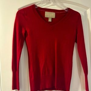 Banana Republic 100% Merino Wool Sweater Red XS fits XXS GUC